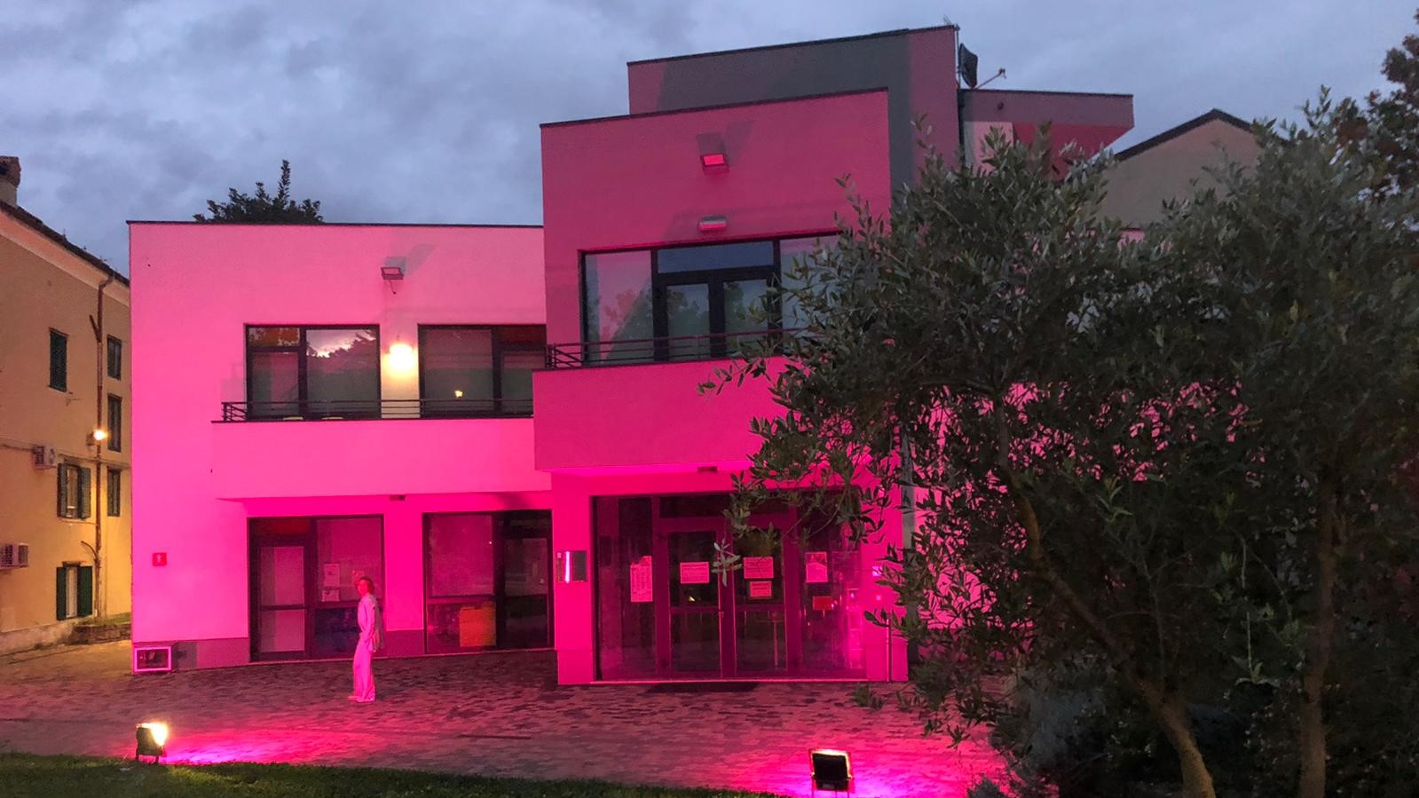 La Biblioteca Comunale "Edoardo Guglia" di Muggia illuminata di viola il 21 settembre - Mese Mondiale dell'Alzheimer 2024