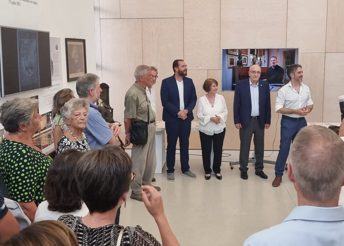 Foto dall'inaugurazione della mostra della Casa Beethoveniana al Museo Carà di Muggia